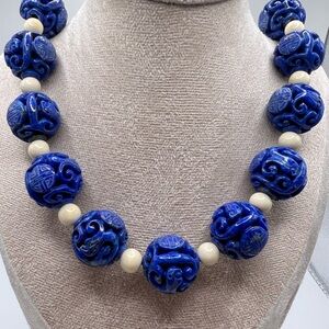 Authentic, hand carved Asian, untreated Lapis Lazuli